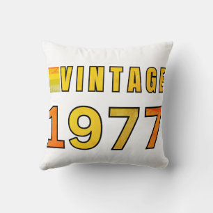 Retro verjaardagsontwerp uit 1977 - Klassieke 70s Kussen