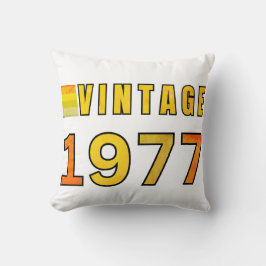 Retro verjaardagsontwerp uit 1977 - Klassieke 70s Kussen