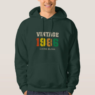 Retro verjaardagsontwerp uit 1986 in beperkte opla hoodie