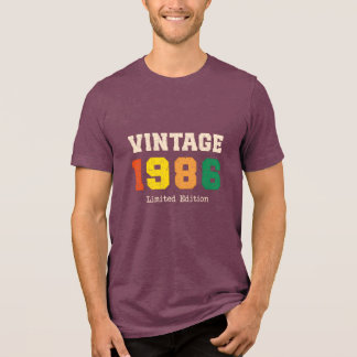 Retro verjaardagsontwerp uit 1986 in beperkte opla Tri-Blend shirt