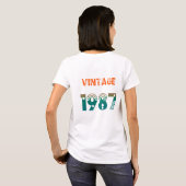 Retro Verjaardagsshirt 1987 Stijl Tee 🔥 T-shirt (Achterkant volledig)