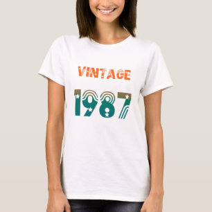 Retro Verjaardagsshirt 1987 Stijl Tee 🔥 T-shirt