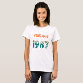 Retro Verjaardagsshirt 1987 Stijl Tee 🔥 T-shirt (Voorkant volledig)