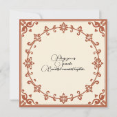 Retro verjaardagstaart Kaart –  bloemontwerp (Achterkant)