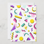 Retro verjaardagsuitnodiging, gedrukt of digitaal kaart (Achterkant)