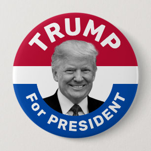 Retro  verkiezingscampagne Trump President Ronde Button 4,0 Cm