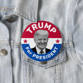 Retro  verkiezingscampagne Trump President Ronde Button 4,0 Cm (In situ)