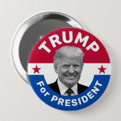 Retro  verkiezingscampagne Trump President Ronde Button 4,0 Cm (Voorkant /achterkant)