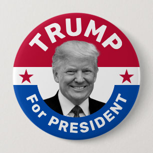 Retro  verkiezingscampagne Trump President Ronde Button 4,0 Cm
