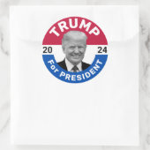 Retro  verkiezingscampagne Trump President Ronde Sticker (Tas)
