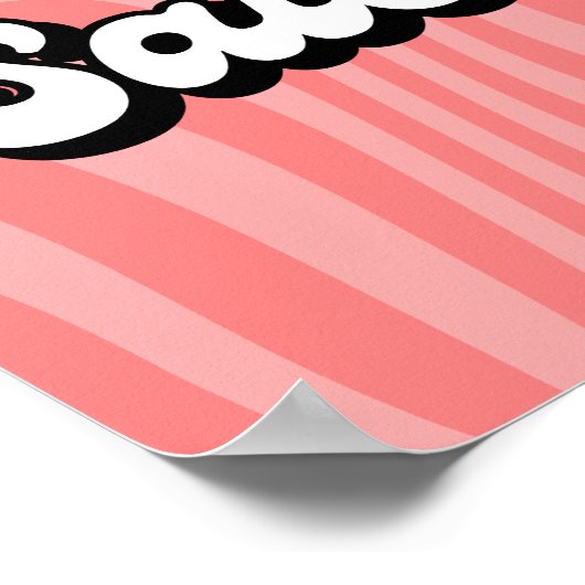 Retro Verkoopteken, Boetiekverkoop Poster (Hoek)