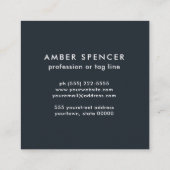 RETRO VERLAAT GROOVY BOTANICAL GIRLY VIERKANTE VISITEKAARTJE (Achterkant)