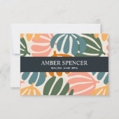 RETRO VERLAAT GROOVY BOTANISCHE GIRLY CADEAU KAART (Voorkant)