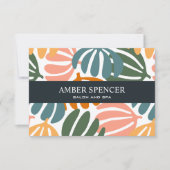 RETRO VERLAAT GROOVY BOTANISCHE GIRLY CADEAU KAART (Voorkant)