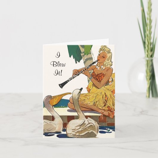 Retro Verlaat Verjaardag Oeps Kaart Kaarten Ik bli (Voorkant)