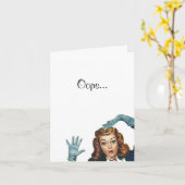 Retro Verlate Verjaardag Oeps Kaart Kaarten Vriend (Gele Bloem)