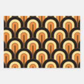 Retro Verlopend Geometrisch Waaierspatroon Inpakpapier Vel (Voorkant 3)