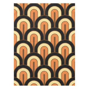 Retro Verlopend Geometrisch Waaierspatroon Tafelkleed