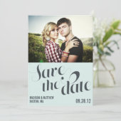 RETRO-VERLOVING | BEWAREN VAN DE DATUM VAN AANKOND SAVE THE DATE (Staand voorkant)