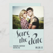 RETRO-VERLOVING | BEWAREN VAN DE DATUM VAN AANKOND SAVE THE DATE (Voorkant / Achterkant)