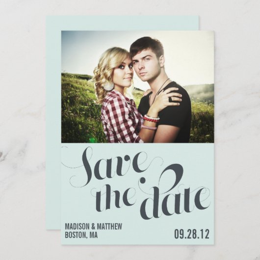 RETRO-VERLOVING | BEWAREN VAN DE DATUM VAN AANKOND SAVE THE DATE (Voorkant / Achterkant)