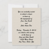 Retro Verloving Dinner Kaart (Achterkant)