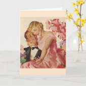 Retro Verloving Note Kaart (Gele Bloem)