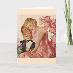 Retro Verloving Note Kaart