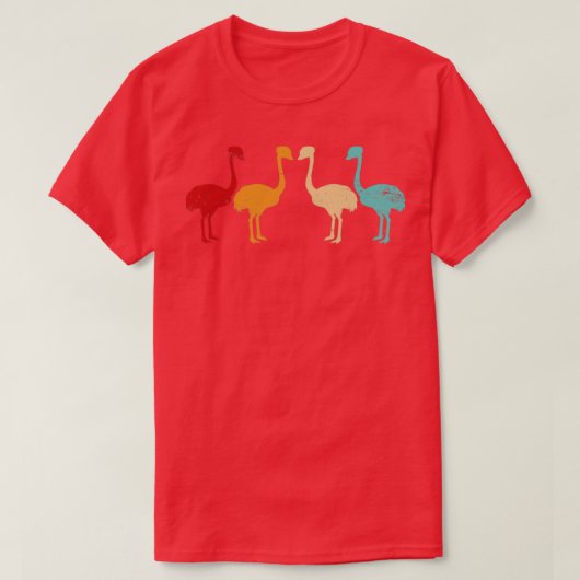 Retro vermeende Ostrich T-shirt (Design voorkant)