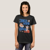 Retro Vermoeide Moeders Coffee Club Grappig Moeder T-shirt (Voorkant volledig)