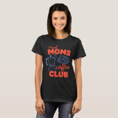 Retro Vermoeide Moeders Coffee Club Grappig Moeder T-shirt (Voorkant volledig)
