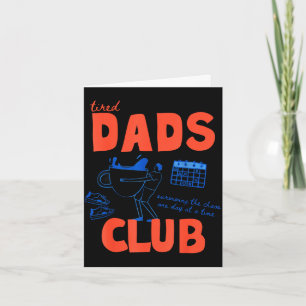 Retro vermoeide papa gelukkige vaderdag grappige v kaart