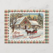 Retro Vermont Christmas Briefkaart (Voorkant)