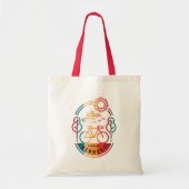 Retro Vermont Fietsroute Tote Bag (Voorkant)