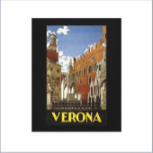 Retro Verona Travel Poster Canvas afdrukken
