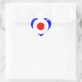 retro verouderd mod doel hart sticker (Tas)