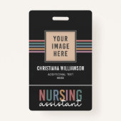 Retro verpleegkundige assistent CNA verpleegkundig Badge (Voorkant)