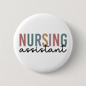 Retro verpleegkundige assistent CNA verpleegkundig Ronde Button 5,7 Cm (Voorkant)