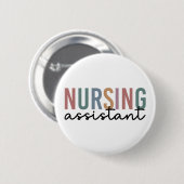 Retro verpleegkundige assistent CNA verpleegkundig Ronde Button 5,7 Cm (Voorkant /achterkant)