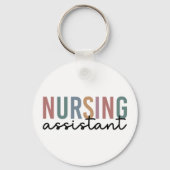 Retro verpleegkundige assistent CNA verpleegkundig Sleutelhanger (Achterkant)