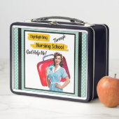 Retro Verpleegkundige Pinup_ Verpleegkunde Notitie (In situ)