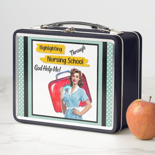 Retro Verpleegkundige Pinup_ Verpleegkunde Notitie (In situ)