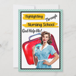 Retro Verpleegkundige Pinup_ Verpleegkunde Notitie Bedankkaart