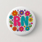 Retro Verpleegkundige Ronde Button 5,7 Cm (Voorkant)