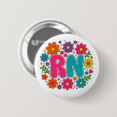 Retro Verpleegkundige Ronde Button 5,7 Cm (Voorkant /achterkant)