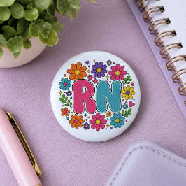 Retro Verpleegkundige Ronde Button 5,7 Cm