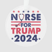 Retro verpleegkundigen voor Trump 2024 America Sta Ornament (voorkant)