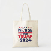 Retro verpleegkundigen voor Trump 2024 America Sta Tote Bag (Voorkant)