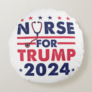 Retro Verpleegkundigen Voor Trump 2024 Amerika Ste Rond Kussen