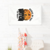 Retro Verpleegster Heks Halloween Ontwerp_1 Spandoek (Insitu)